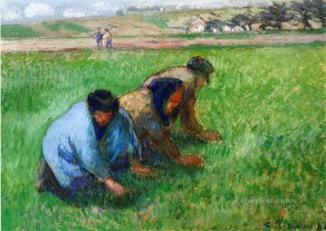 escardadores 1882 Camille Pissarro Pinturas al óleo